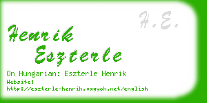 henrik eszterle business card